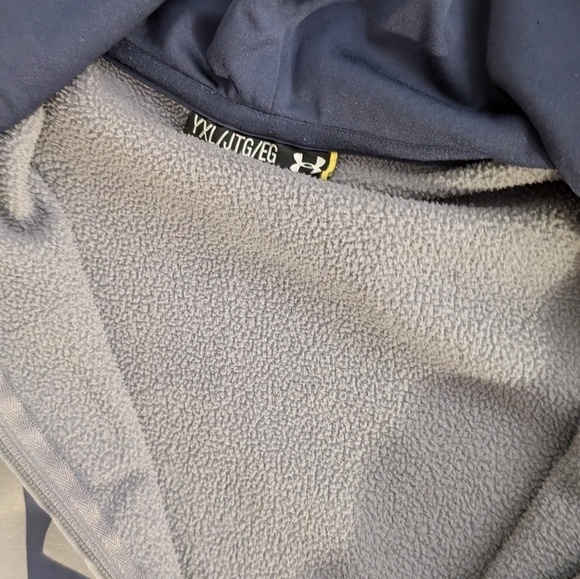 Under Armour Navy and Gray Fleece Hoodie - Picture 7 of 7